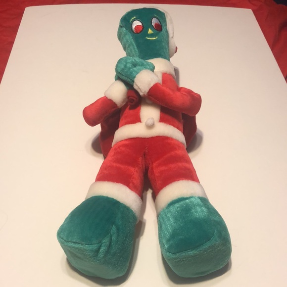VTG Standing Gumby Santa Plush 16" Good Stuff 1999 Prema Toy Co. Rare Christmas - Picture 5 of 6